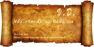 Várterész Diána névjegykártya